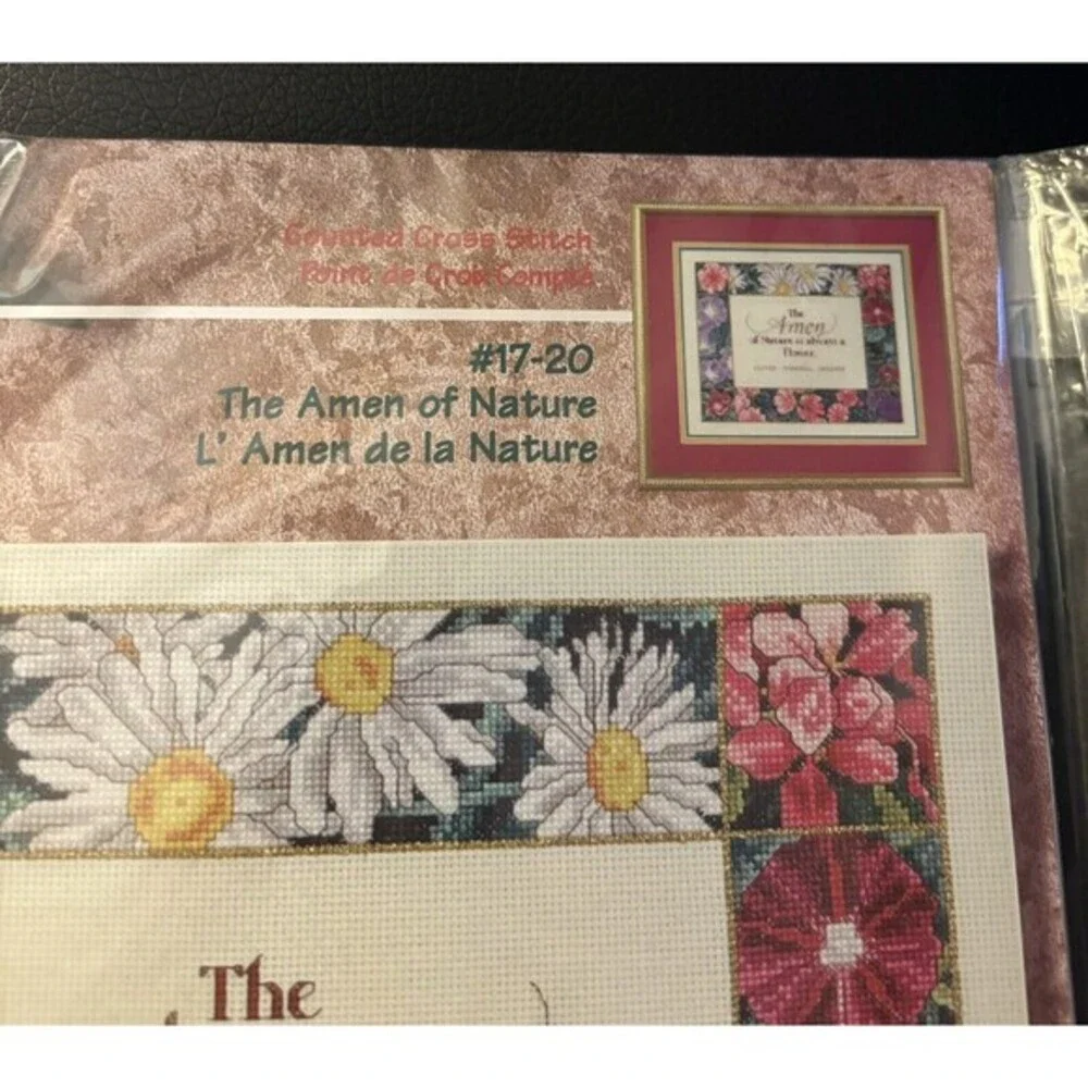 Janlynn Amen of Nature Counted Cross‎ Stitch Kit 17-20 Floral Quote 15x12 199